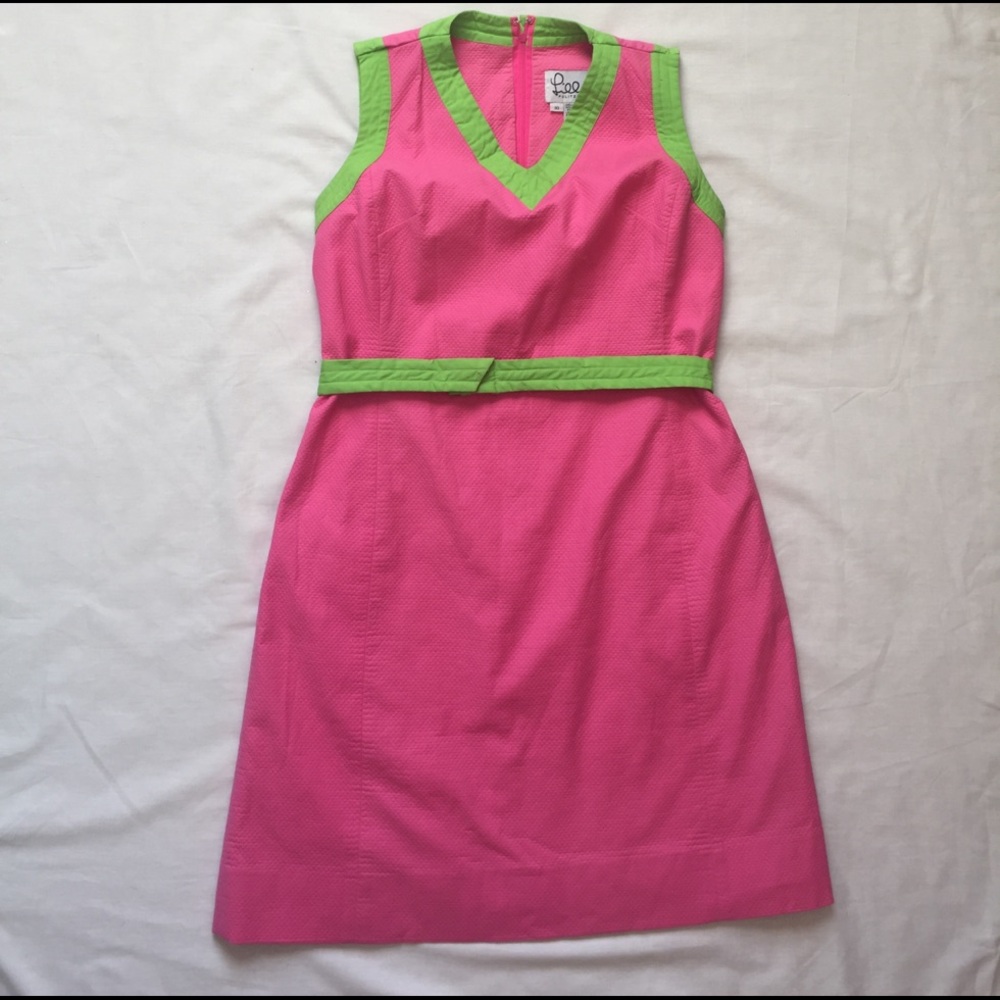 Lilly Pulitzer Pink and Green Mini Dress